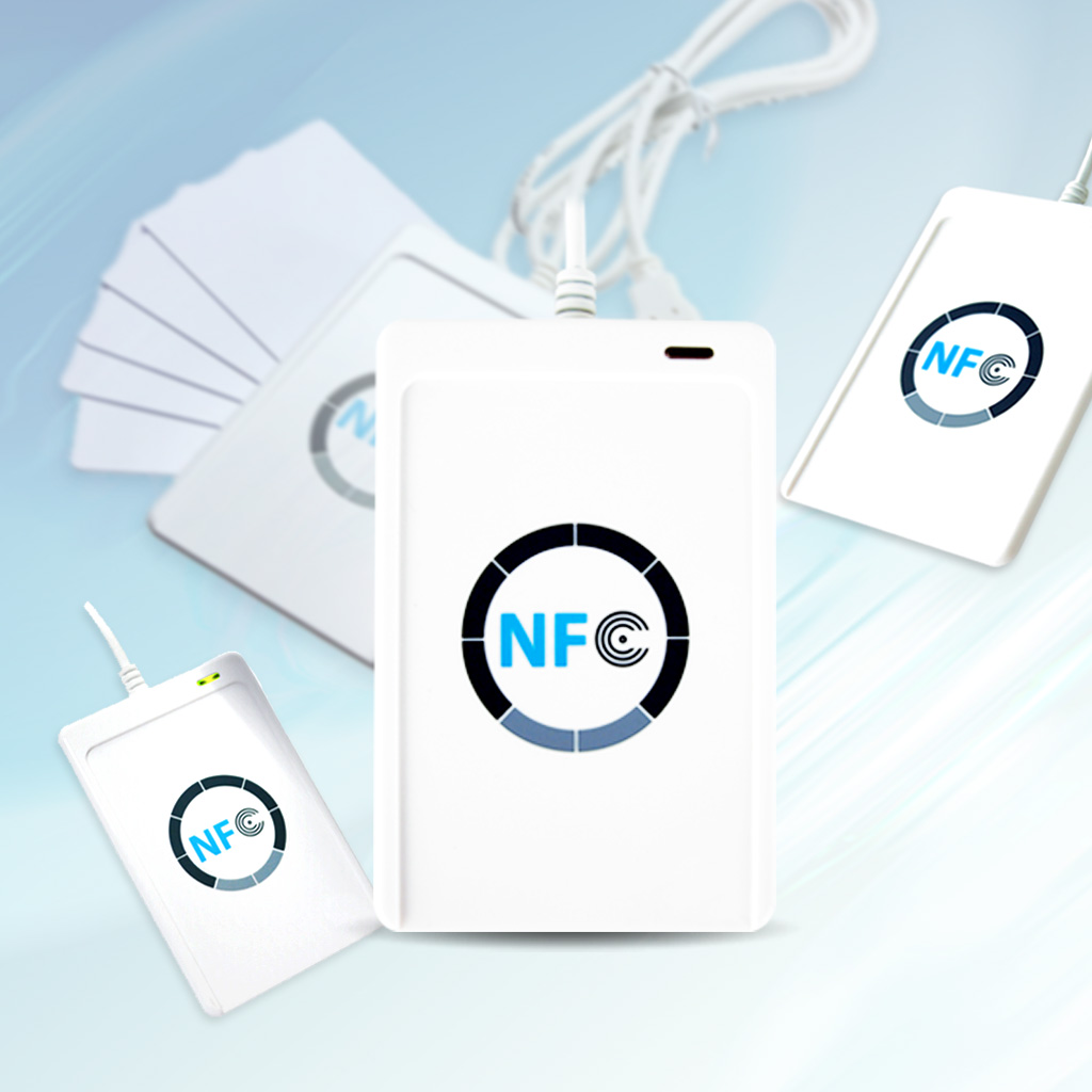 LETTORE SCRITTORE NFC RFID ICR ACR122U SMART CARD CARTA IDENTITA'  ELETTRONICA