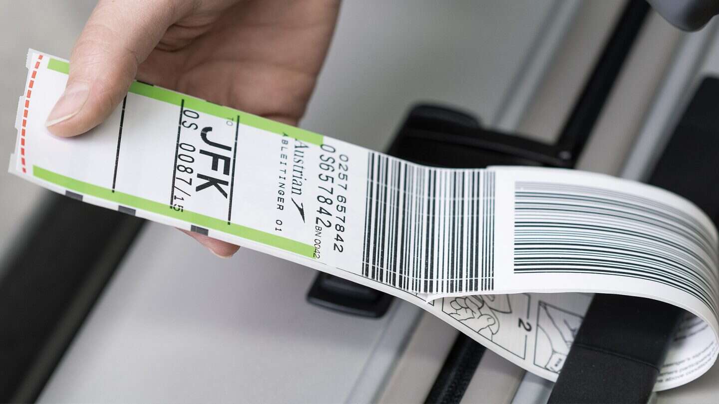 etichetta bagaglio della compagnia aerea 3