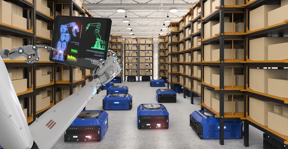 RFID robot control warehouse