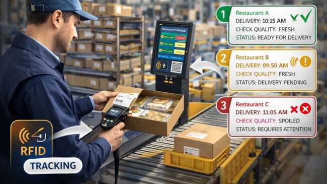 RFID Solution: Guaranteeing Food Delivery Quality and Sorting Efficiency