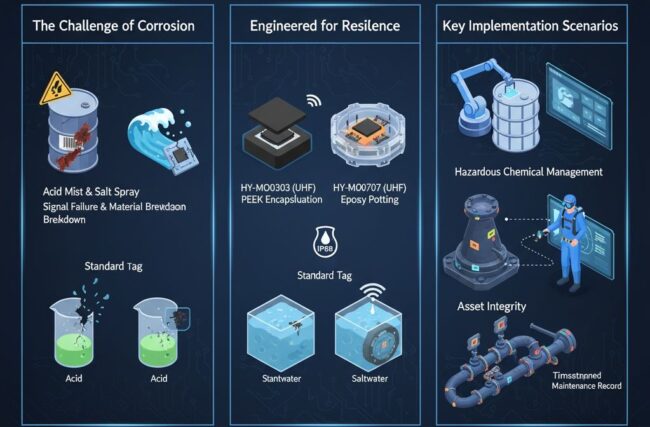 Durable RFID Tags for Chemical and Marine Environments