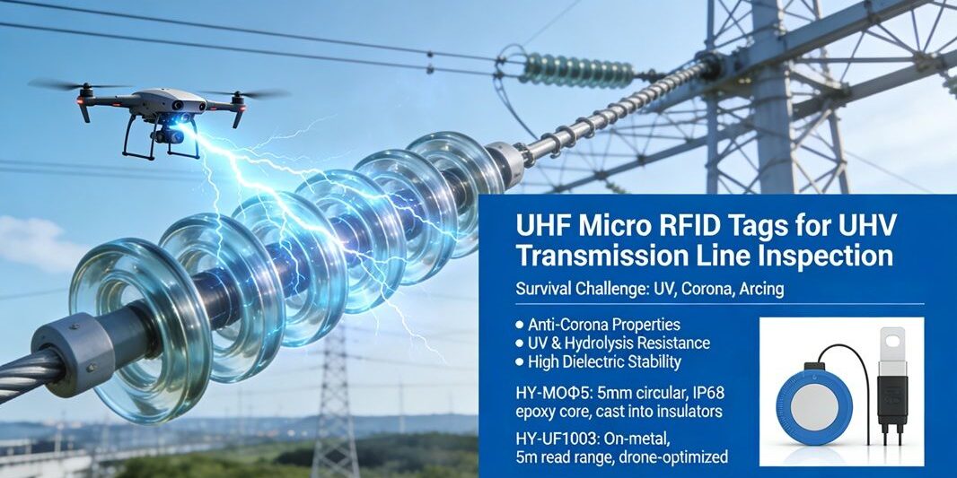 UHF Micro RFID Tags for UHV Transmission Line Inspection