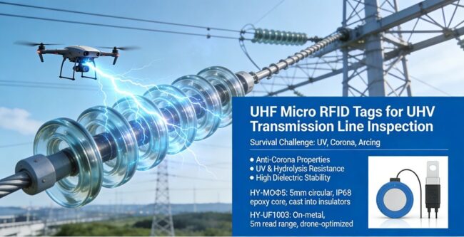 UHF Micro RFID Tags for UHV Transmission Line Inspection