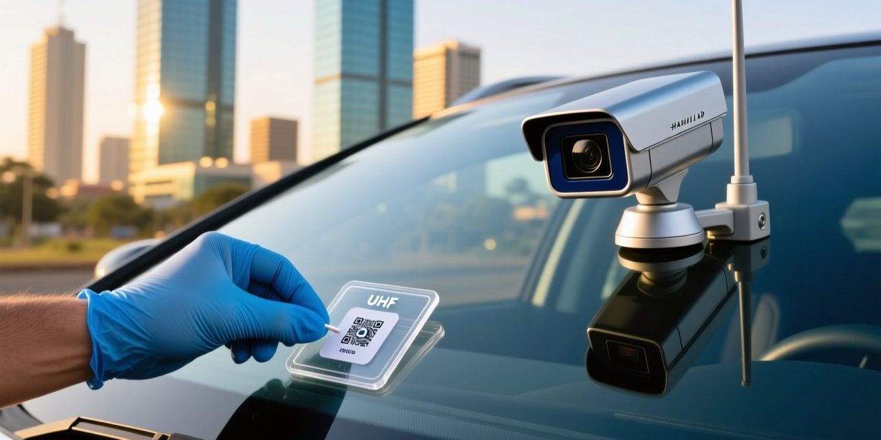 blog-cover-1781510500001 UHF windshield RFID tag for Kenya NTSA vehicle registration with Nairobi cityscape and traffic reader