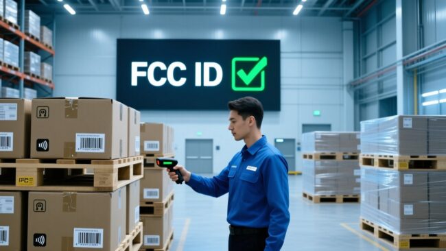 FCC Certified RFID Manufacturer warehouse with compliant RFID tags and customs clearance documentation