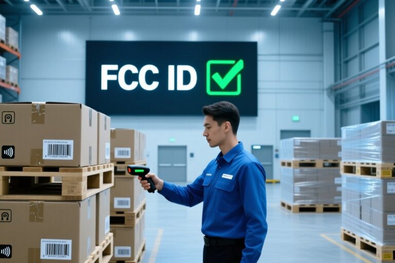 FCC Certified RFID Manufacturer warehouse with compliant RFID tags and customs clearance documentation