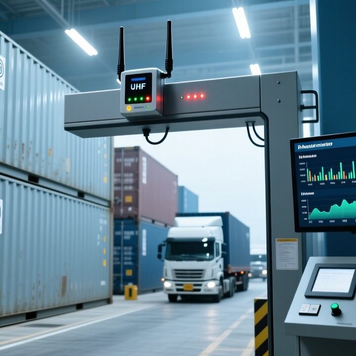 UHF RFID gate automation system tracking containers at Mombasa port