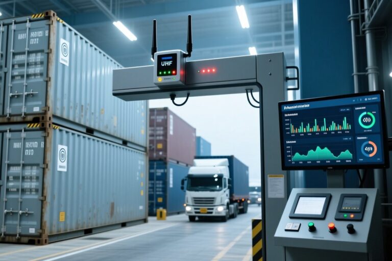 UHF RFID gate automation system tracking containers at Mombasa port
