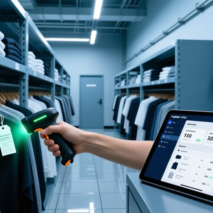 South Africa retail RFID item-level tagging with UHF tags and handheld scanner in a modern store