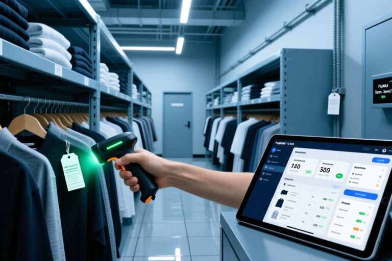 South Africa retail RFID item-level tagging with UHF tags and handheld scanner in a modern store