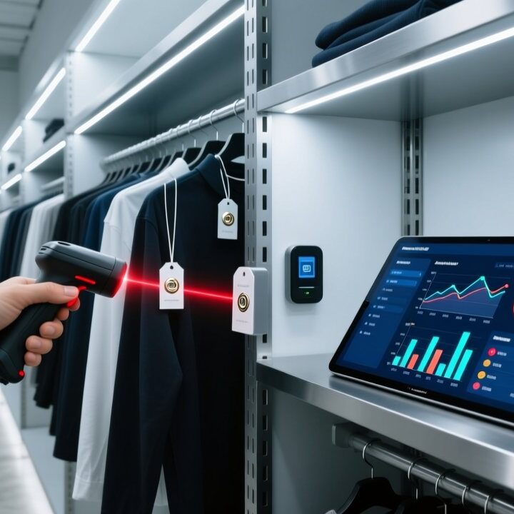 AI-powered RFID retail inventory management with smart shelf and scanner
