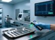 High-temperature RFID tag on surgical instrument being scanned in sterilization facility