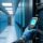 Data center RFID asset tracking with server racks and handheld scanner