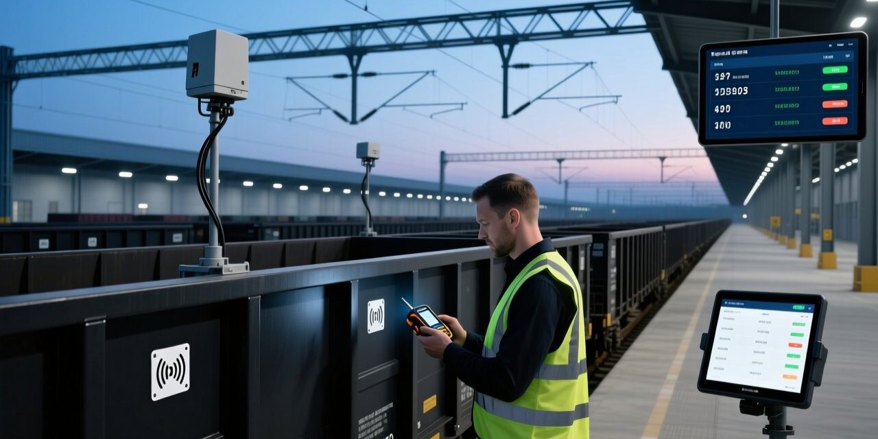 blog-cover-1782264692174 UHF RFID tags on European freight wagons and handheld scanner in rail yard