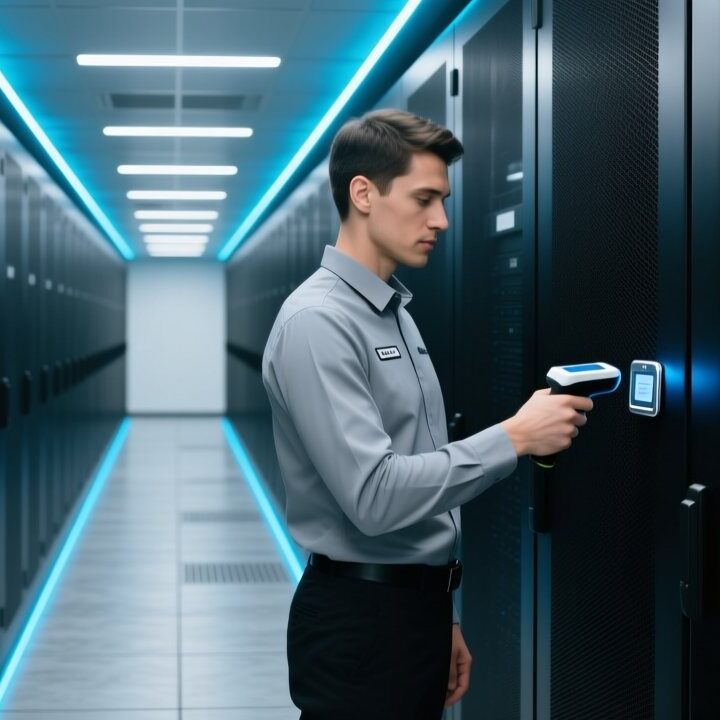 On-metal RFID tag selection guide for data centers and mining operations, showing durable RFID tags attached to metal equipment.
