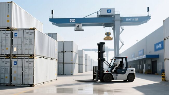 blog-cover-1784526884069 Port yard with containers and outdoor UHF RFID tag achieving long read range