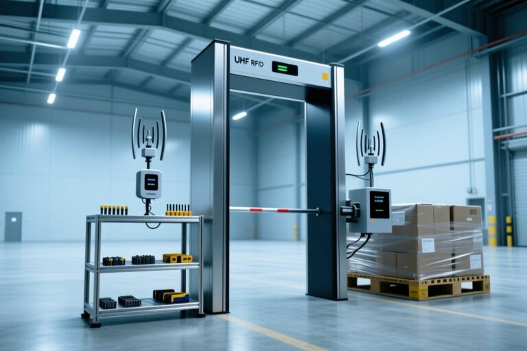 UHF RFID antenna near-field far-field comparison for warehouse portal applications