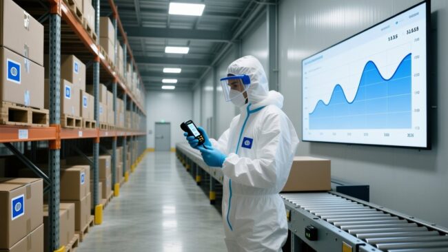 blog-cover-1784526901029 Cold storage warehouse with RFID temperature tags on boxes being scanned by a handheld reader
