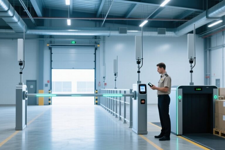 RFID warehouse reader quantity calculator guide showing UHF portal and handheld scanner