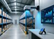 RFID middleware vs cloud platform software stack comparison concept with warehouse technology