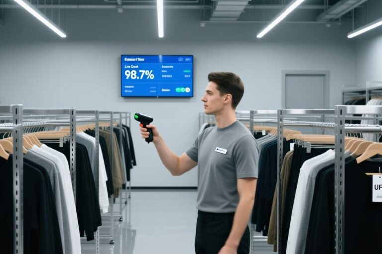 RFID tag scanning in retail store inventory management