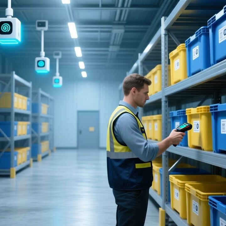 Warehouse RFID read rate optimization with handheld scanner and metal asset tags