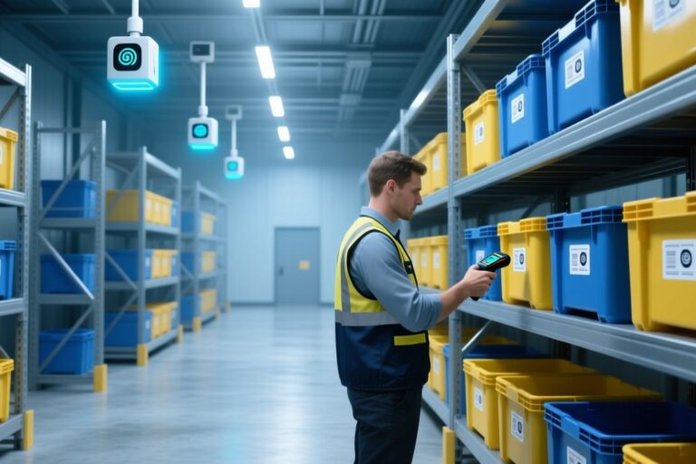 Warehouse RFID read rate optimization with handheld scanner and metal asset tags