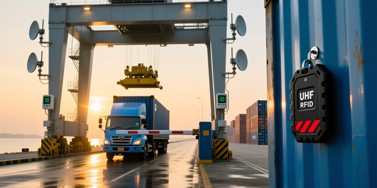 blog-cover-1784527113273 Indonesian port container gate with RFID reader and antenna scanning a truck